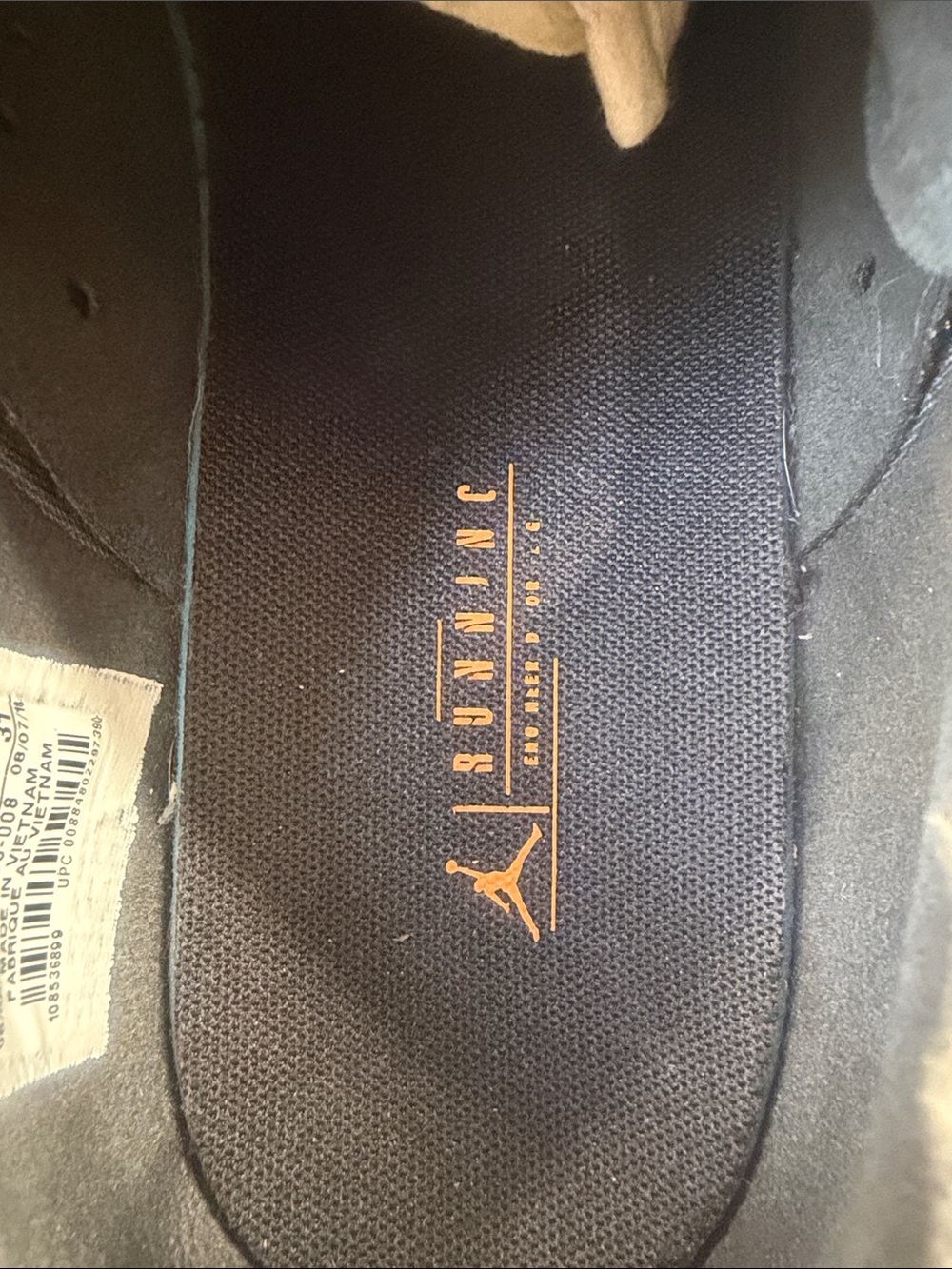 Jordan 88 Racer “Fear” Sneakers with Orange Accents and Grey Elephant Print - Picture 9 of 9